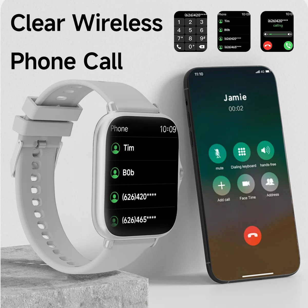 New Square Sport Smartwatch for Android/IOS Heart Rate/Sleep Monitor